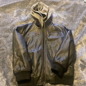 First wave faux leather boys jacket